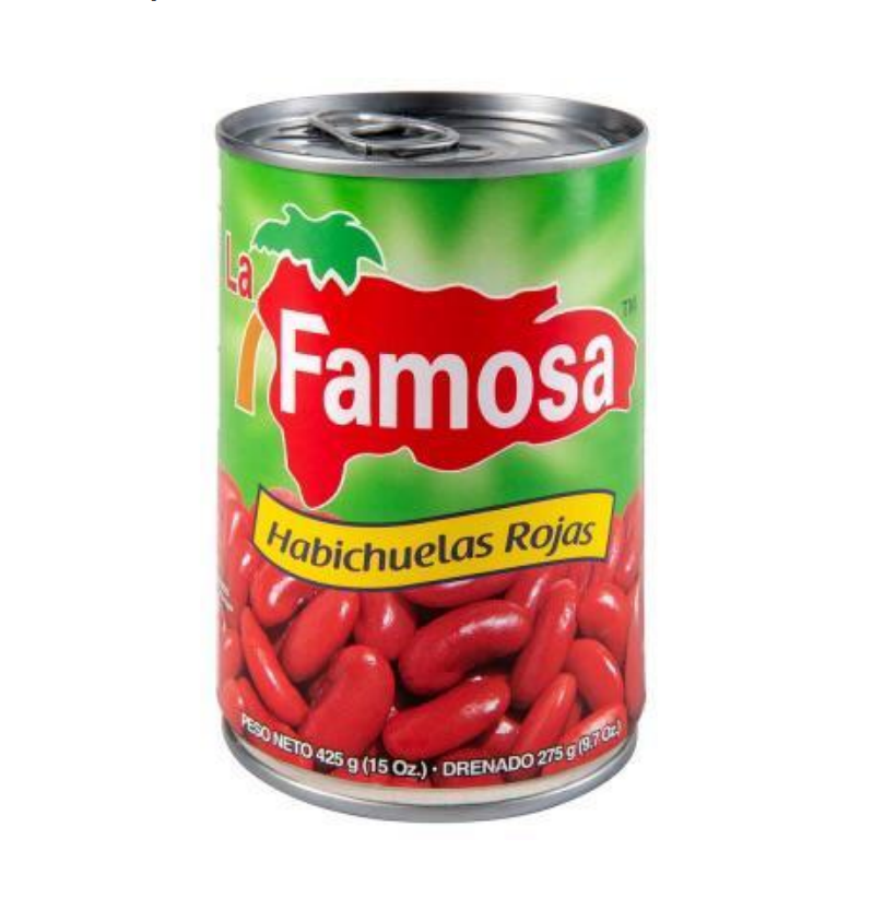 [100042] HABICHUELA ROJA LA FAMOSA 24/15,OZ